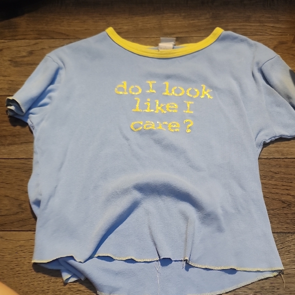 Ross Sportswear Blue and Yellow Short Sleeve Tee